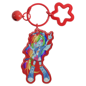 Rainbow Dash Coloured Epoxy Acrylic Keychain