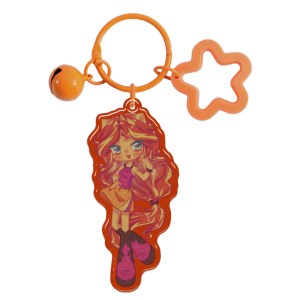 Sunset Shimmer Coloured Epoxy Acrylic Keychain