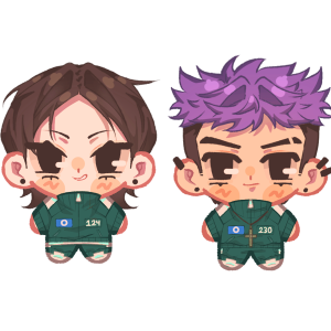 Thanos & Nam-Gyu Glitter Epoxy Acrylic Phone Charm Bundle