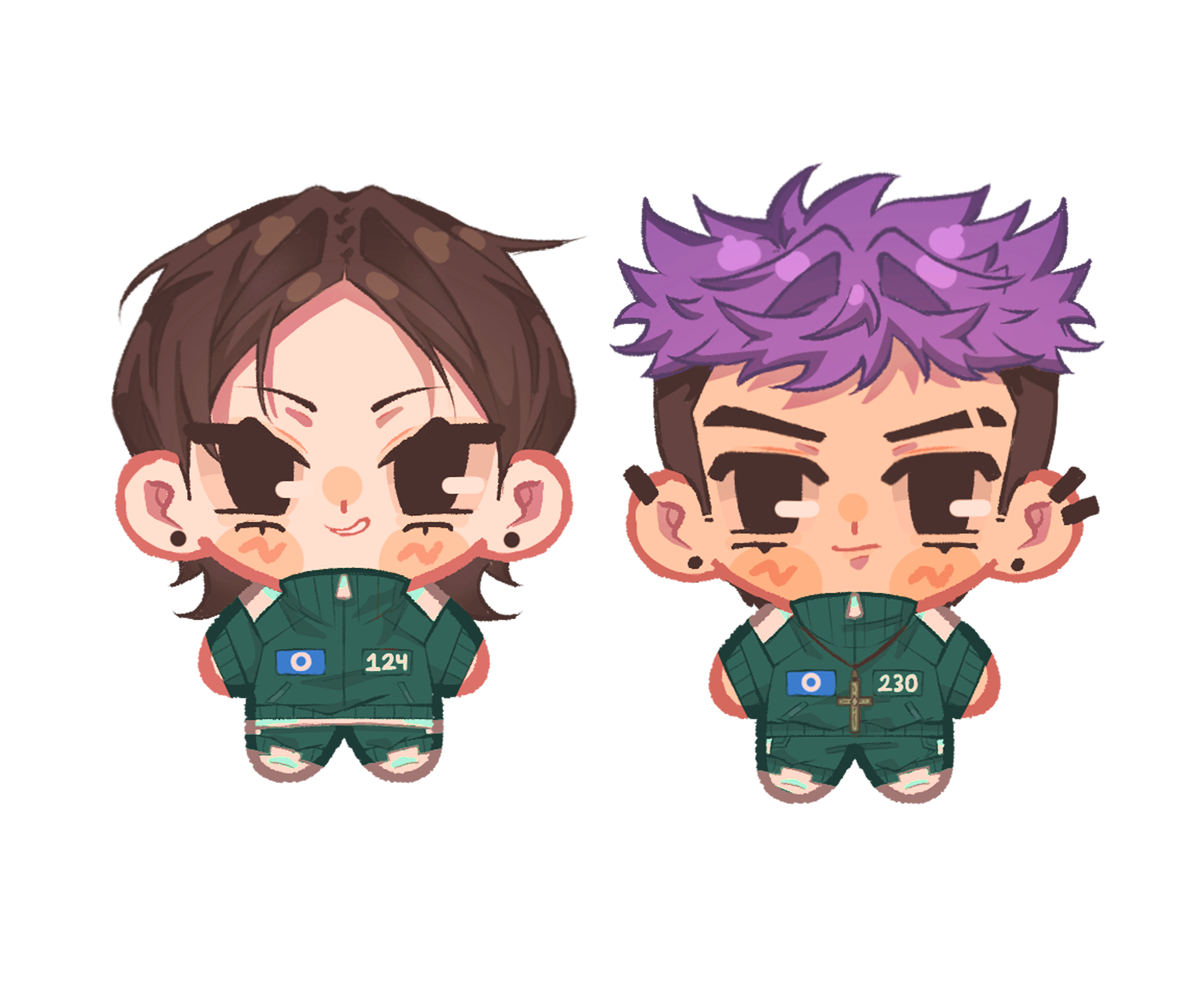 Thanos & Nam-Gyu Glitter Epoxy Acrylic Phone Charm Bundle