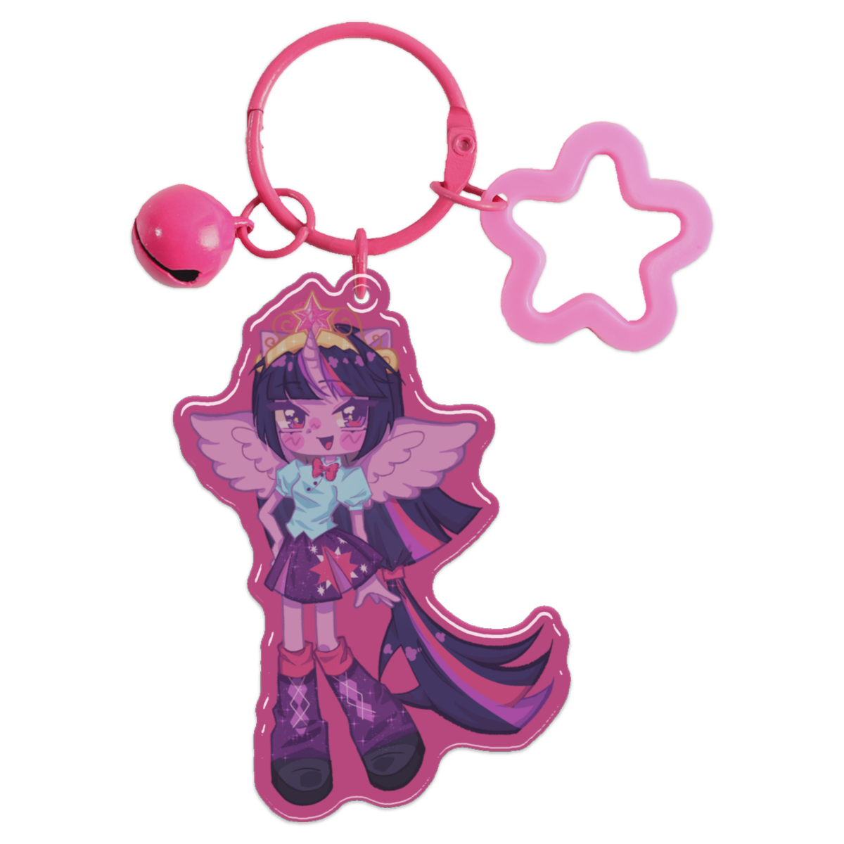 Equestria Girls Coloured Epoxy Acrylic Keychain Bundle of 7 - Image 2